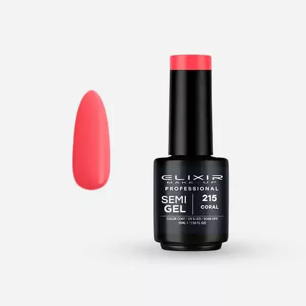 Elixir Semi Gel 215 Coral 15 ml Kedvezményes ár