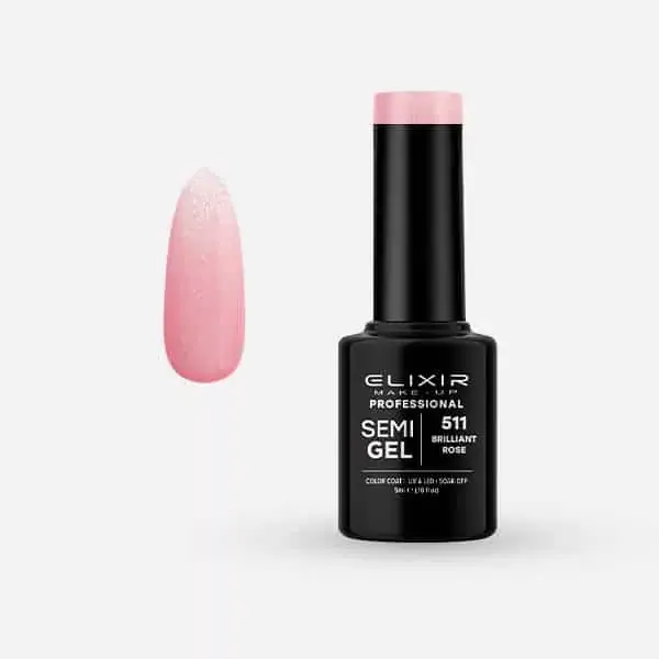 Szezonális akció Elixir Semi Gel 511 Brilliant Rose 5 ml