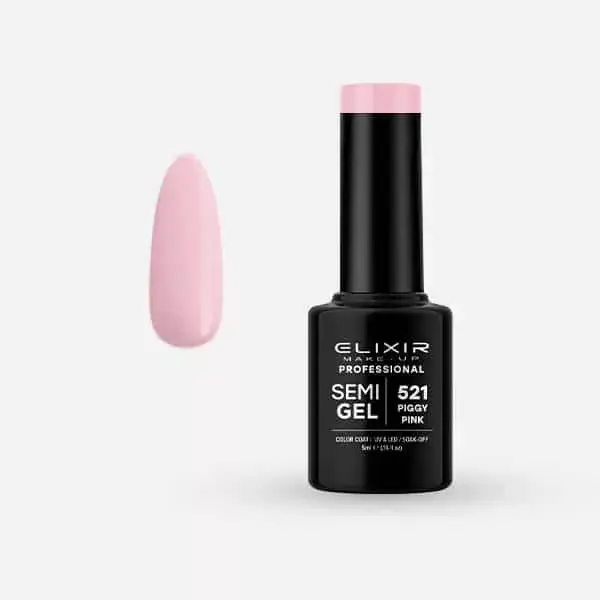 Vásárlói kedvenc Elixir Semi Gel 521 Piggy Pink 5 ml