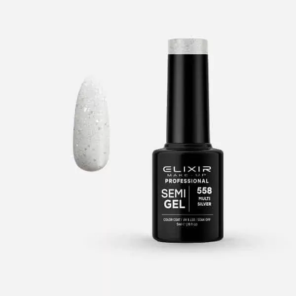 Elixir Semi Gel 558 Multi Silver 5 ml Akció