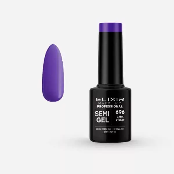 Biztonságos fizetés Elixir Semi Gel 696 Dark Violet 5 ml