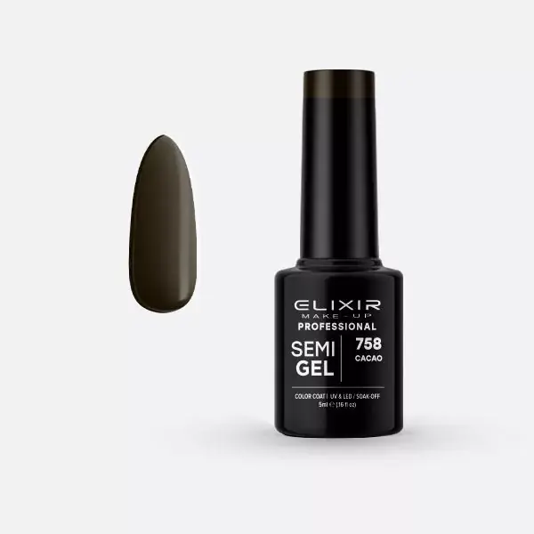 Korlátozott ajánlat Elixir Semi Gel 758 Cacao 5 ml