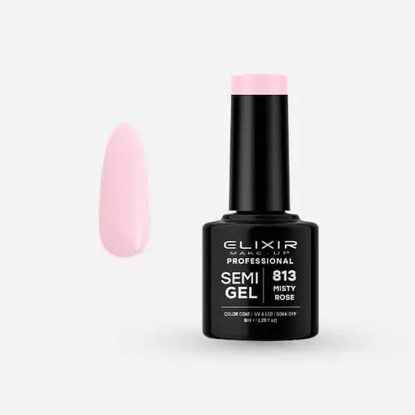 Vedd meg online Elixir Semi Gel 813 Misty rose 8 ml