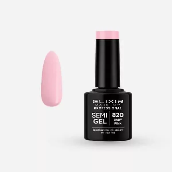 Korlátozott ajánlat Elixir Semi Gel 820 Baby Pink 8 ml