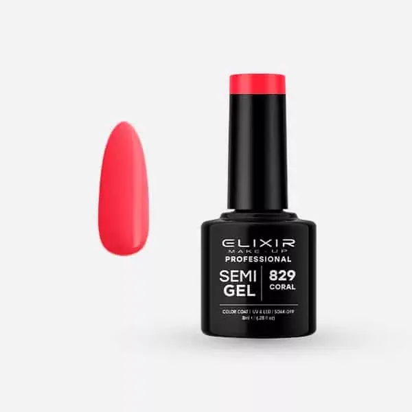 Elixir Semi Gel 829 Coral 8 ml Kiárusítás