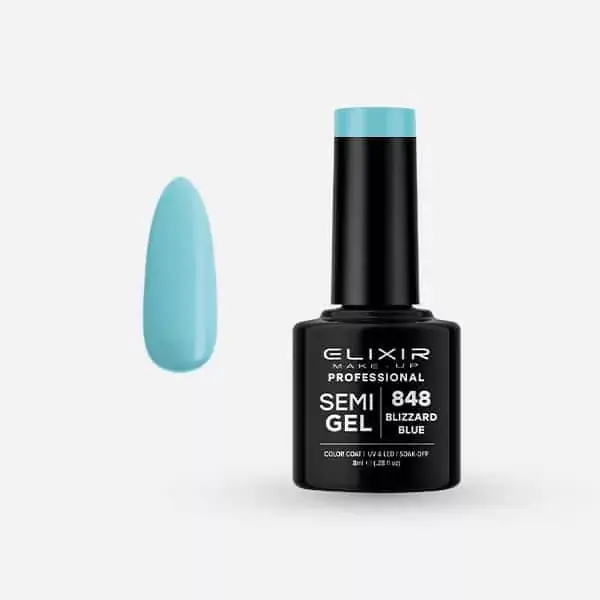 Kihagyhatatlan ajánlat Elixir Semi Gel 848 Blizzard Blue 8 ml