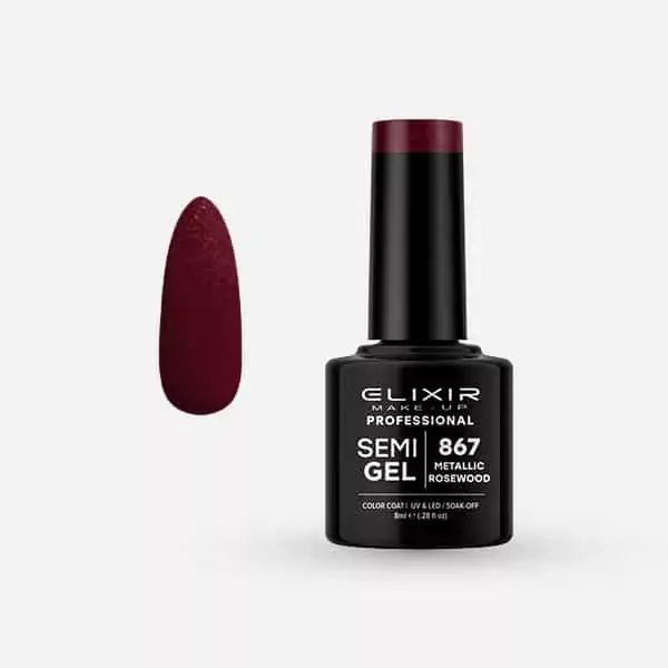 Elixir Semi Gel 867 Metallic Rosewood 8 ml Szezonális akció