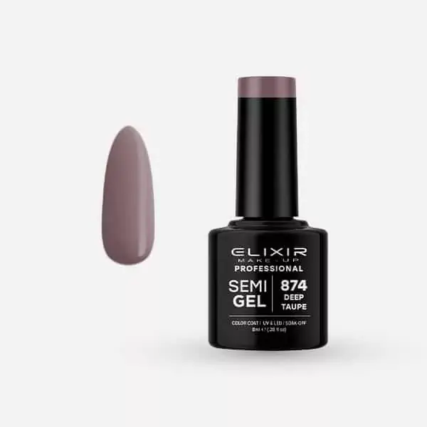 Gyors szállítás Elixir Semi Gel 874 Deep Taupe 8 ml