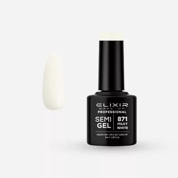 Utolsó esély Elixir Semi Gel 871 Milky White 8 ml