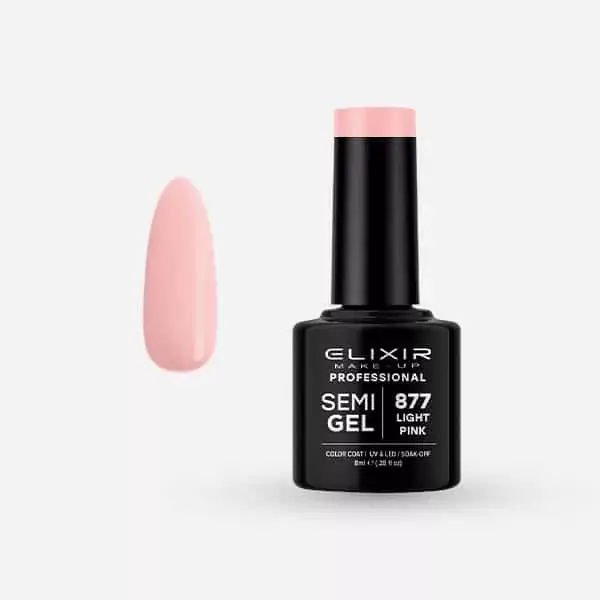 Elixir Semi Gel 877 Light Pink 8 ml Prémium