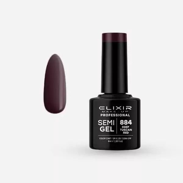 Ne maradj le Elixir Semi Gel 884 Deep Tuscan red 8 ml