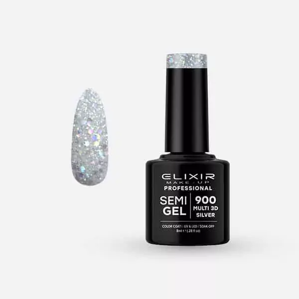 Outlet Elixir Semi Gel 900 Multi 3D Silver 8 ml