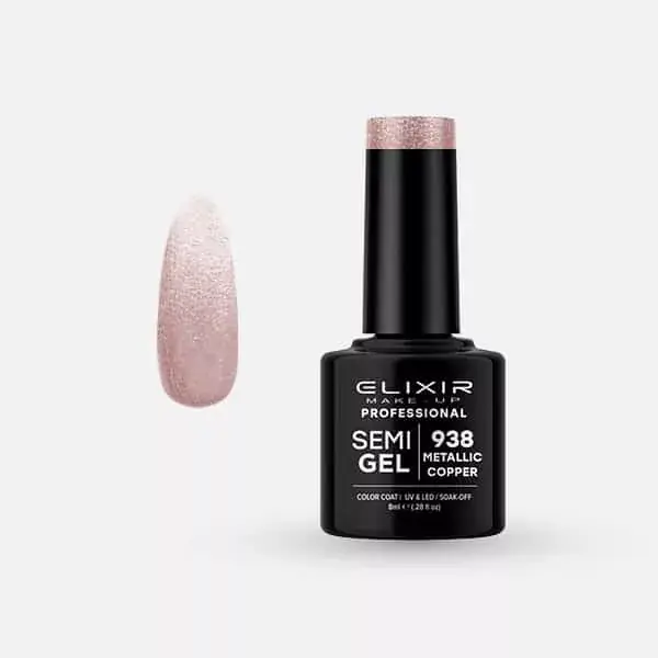 Végkiárusítás Elixir Semi Gel 938 Metallic Copper 8 ml