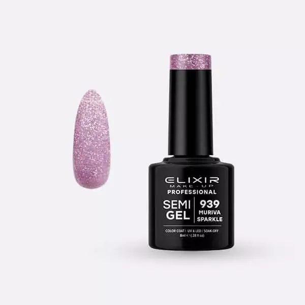Szuper akció Elixir Semi Gel 939 Muriva Sparkle 8 ml