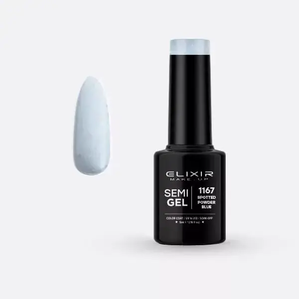 Csak ma Elixir Semi Gel 1167 Spotted Powder Blue 5 ml