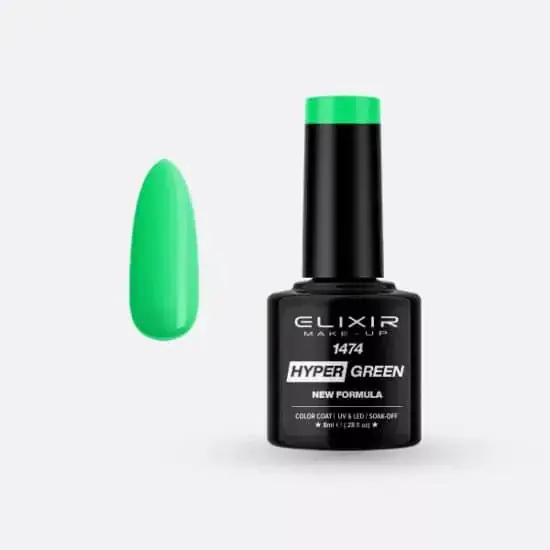 Korlátozott ajánlat Elixir Semi Gel 1474 Hyper Green 8 ml