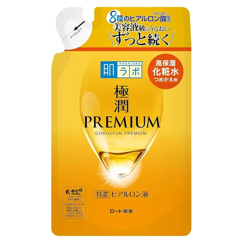 Vedd meg most Hada Labo Gokujyun Premium Hyaluronic Acid Hidratáló Arctonik 170ml utántöltő tasak