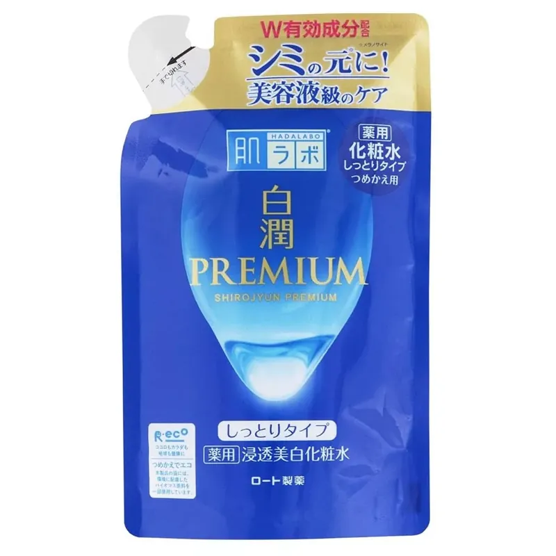 Kedvezmény Hada Labo Shirojyun Premium Whitening Hidratáló Arctonik (Rich) 170ml utántöltő tasak