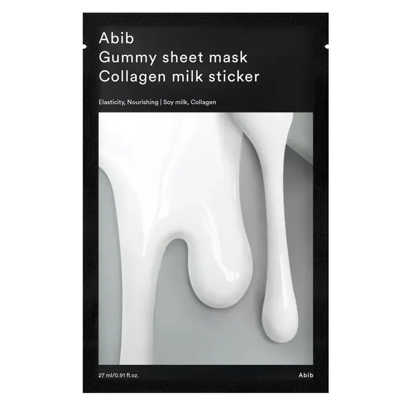 Abib Gummy Sheet Arcmaszk - Collagen Milk Sticker 27ml Azonnali szállítás