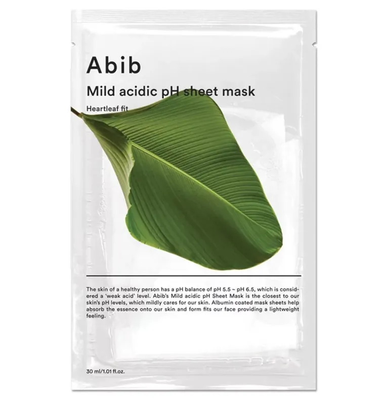 Biztonságos fizetés Abib Mild Acidic pH Arcmaszk - Heartleaf Fit 30ml