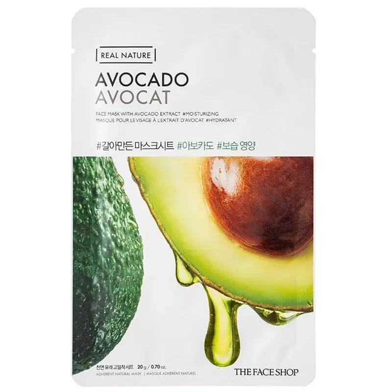 Szuper akció The Face Shop Real Nature Arcmaszk - Avokádó 20g