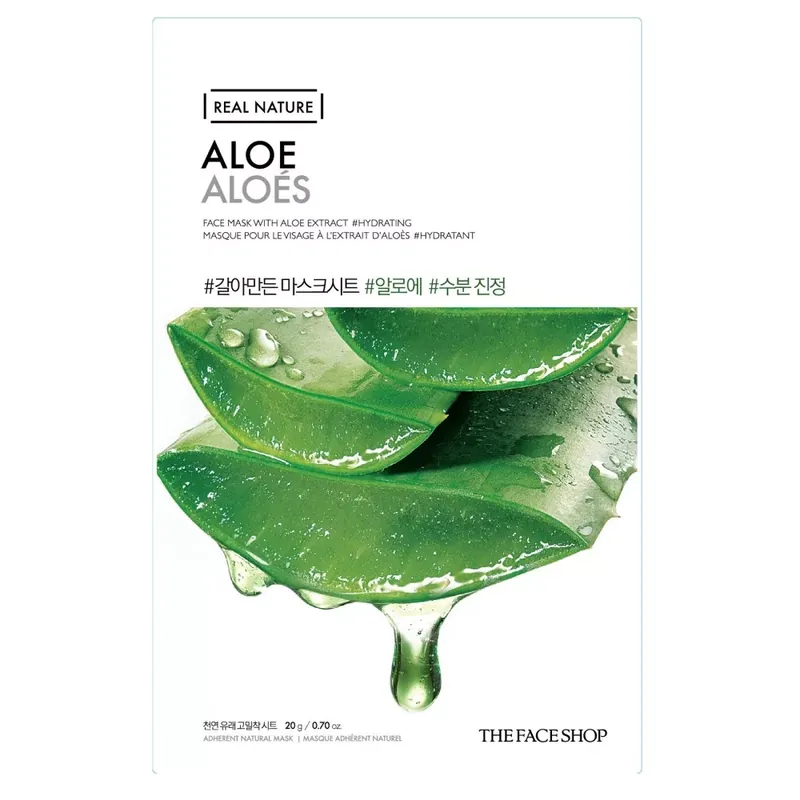 The Face Shop Real Nature Arcmaszk - Aloe 20g Rendeld meg most
