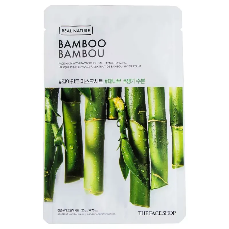 Ne maradj le The Face Shop Real Nature Arcmaszk - Bambusz 20g