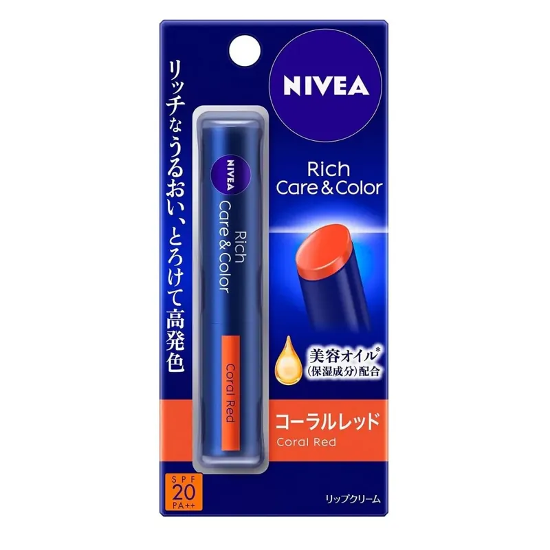 Csak ma Nivea Rich Care and Color Ajakbalzsam - Coral Red (SPF20 PA++)