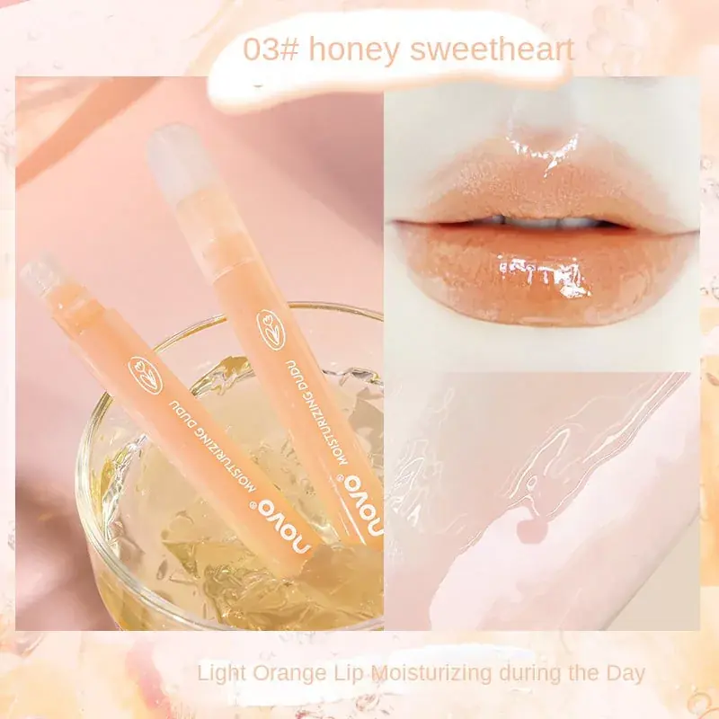 Gyors kiszállítás Novo Moisturizing DuDu Ajakápoló Olaj 03 Honey Sweetheart (Light Orange) 2g