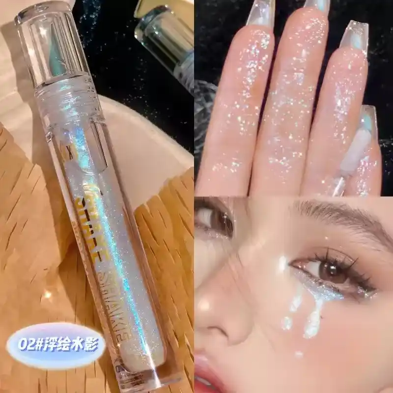 Xixi Shake Shake Glitter Folyékony Highlighter 02 Floating Water Shadow 3.3g Szuper akció