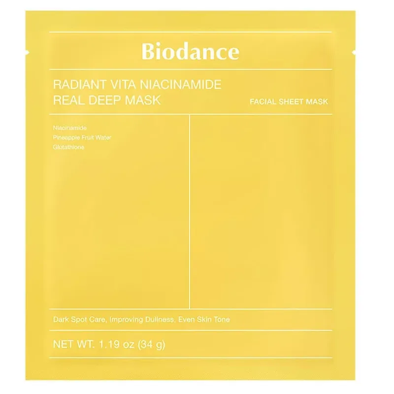 Biodance Radiant Vita Niacinamide Real Deep Hidrogél Arcmaszk 34g Kedvezmény