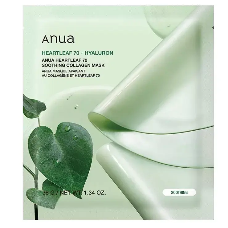 Utolsó esély Anua Heartleaf 70 Soothing Collagen Gel Arcmaszk 38g