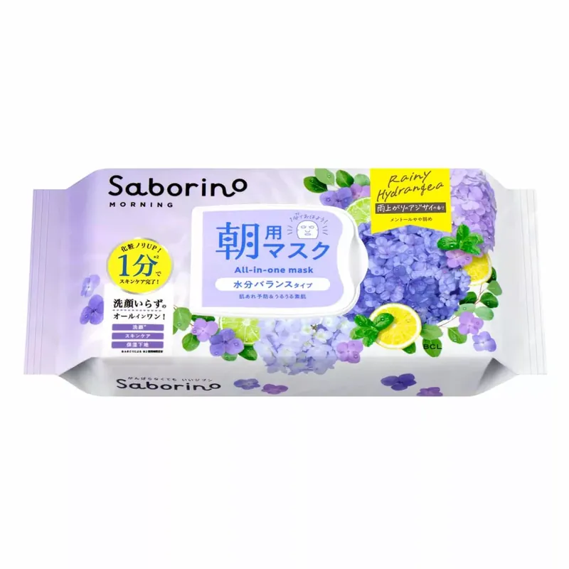 Saborino All-in-One Reggeli Arcmaszk - Rainy Hydrangea 30db Rendeld meg most