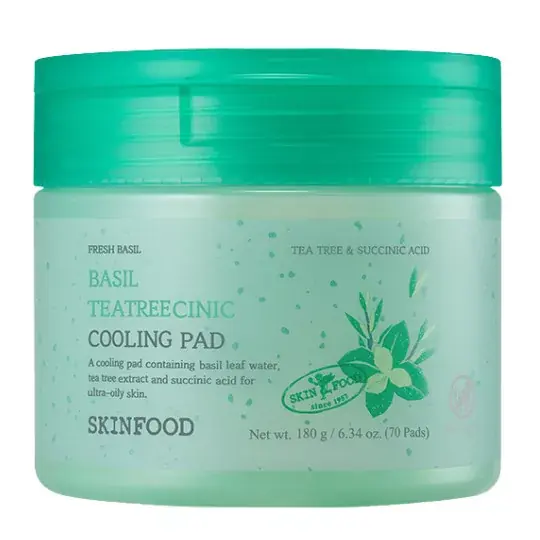 Árcsökkenés Skinfood Basil Teatreecinic Cooling Korongok 180g (70db)