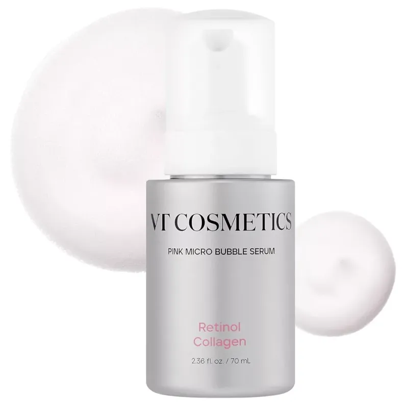 VT Cosmetics Micro Bubble Pink Szérum - Retinol Collagen 70ml Vásárlói kedvenc