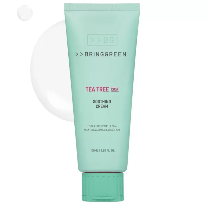 Bringgreen Tea Tree Cica Soothing Arckrém 100ml Árcsökkenés