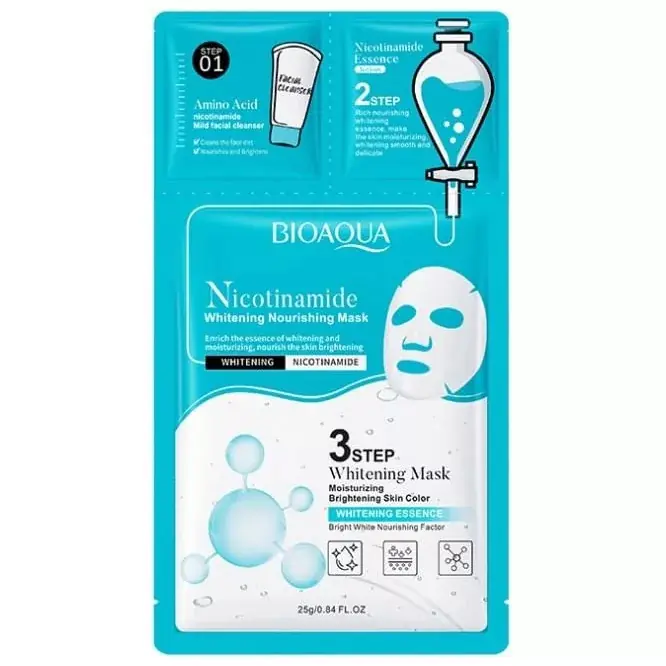 Rendeld meg most Bioaqua 3-Steps Moisturizing Arcmaszk - Nicotinamide