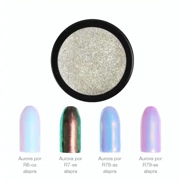 CRYSTAL NAILS - CHROMIRROR KRÓM PIGMENTPOR - AURORA Korlátozott ajánlat