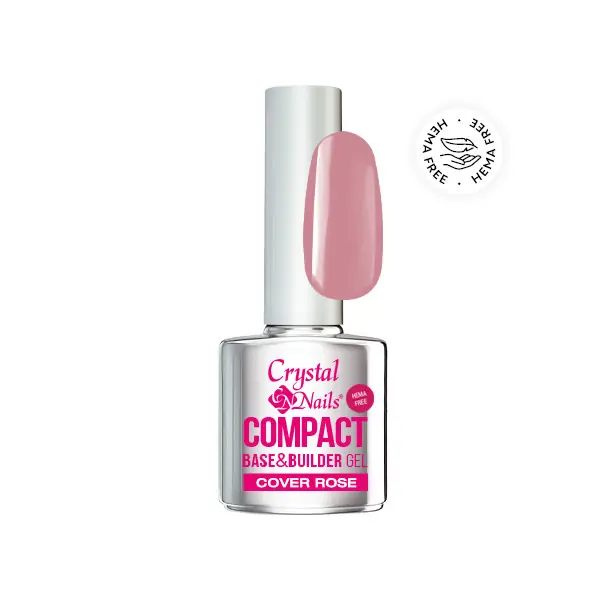 Árengedmény Crystal Nails - COMPACT BASE GEL HEMA FREE - COVER ROSE - 8ML