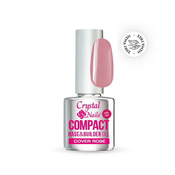 Akció Crystal Nails - COMPACT BASE GEL HEMA FREE - COVER ROSE - 4ML