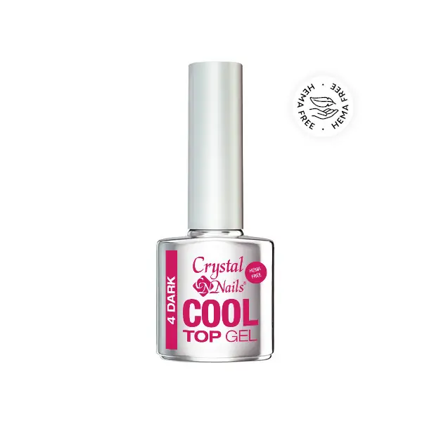 Gyors kiszállítás Crystal Nails - HEMA FREE - COOL TOP GEL 4 DARK - 8ML