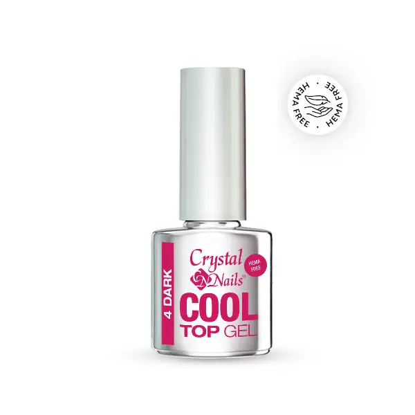 Crystal Nails - HEMA FREE - COOL TOP GEL 4 DARK - 4ML Szezonális akció