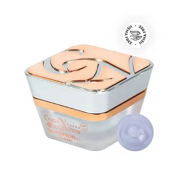 Gyors kiszállítás Crystal Nails - XTREME SUPERIOR GEL HEMA FREE - CLEAR - 50ml