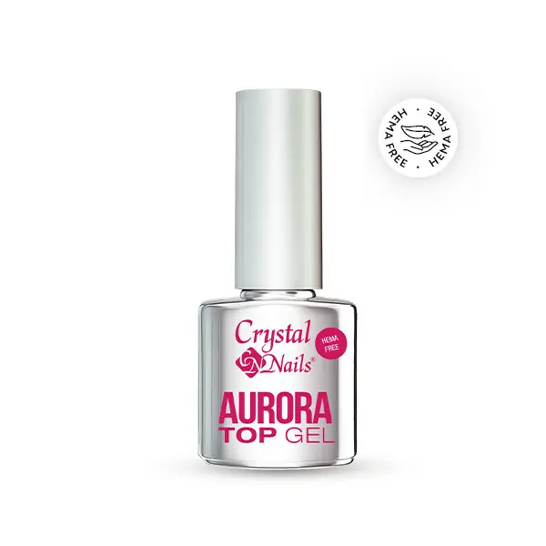 Biztonságos vásárlás Crystal Nails - AURORA HEMA FREE TOP GEL - 4ML
