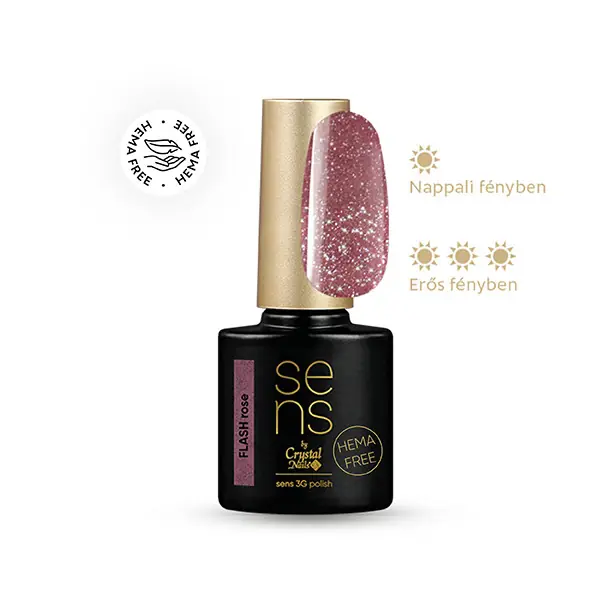 SENS - SENS 3G HEMA FREE POLISH - FLASH ROSE - 4ML Kiárusítás