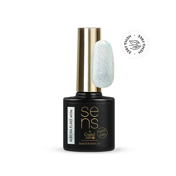 Outlet SENS - SENS AURORA FLAKE BASE&BUILDER GEL - WHITE - 10ML