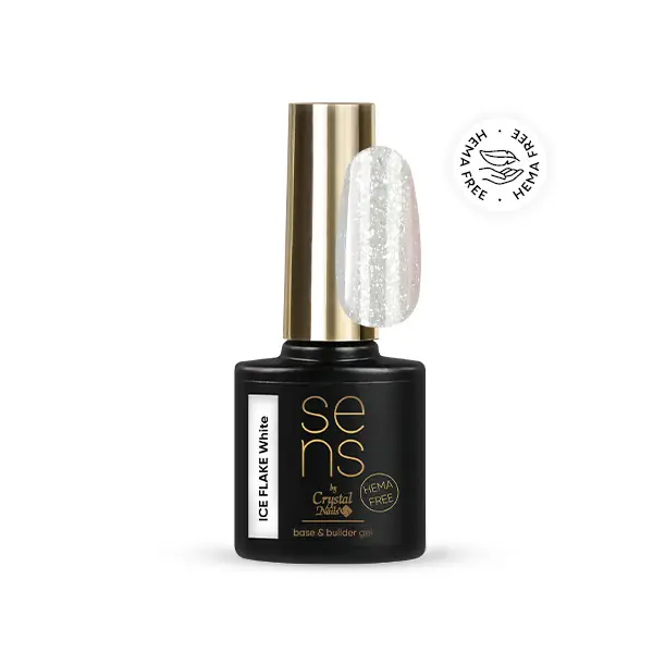 Szezonális akció SENS - SENS ICE FLAKE BASE GEL - WHITE - 10ML