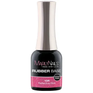 Végkiárusítás MarilyNails - RUBBER BASE - 10R - Reflective Pink - 7ml