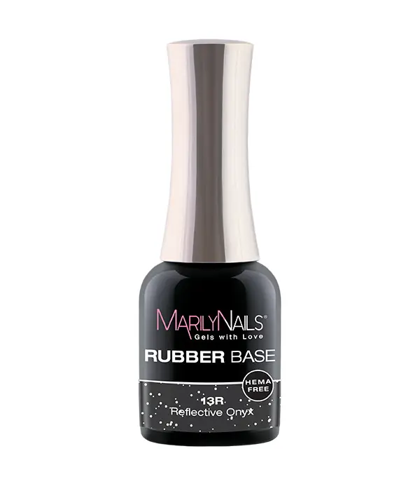 MarilyNails - RUBBER BASE - 13R - Reflective Onyx - 7ml Gyors szállítás