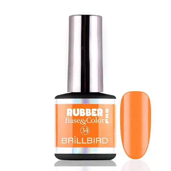 BRILLBIRD - RUBBER GEL BASE&COLOR - 34 - 8ML Szuper akció
